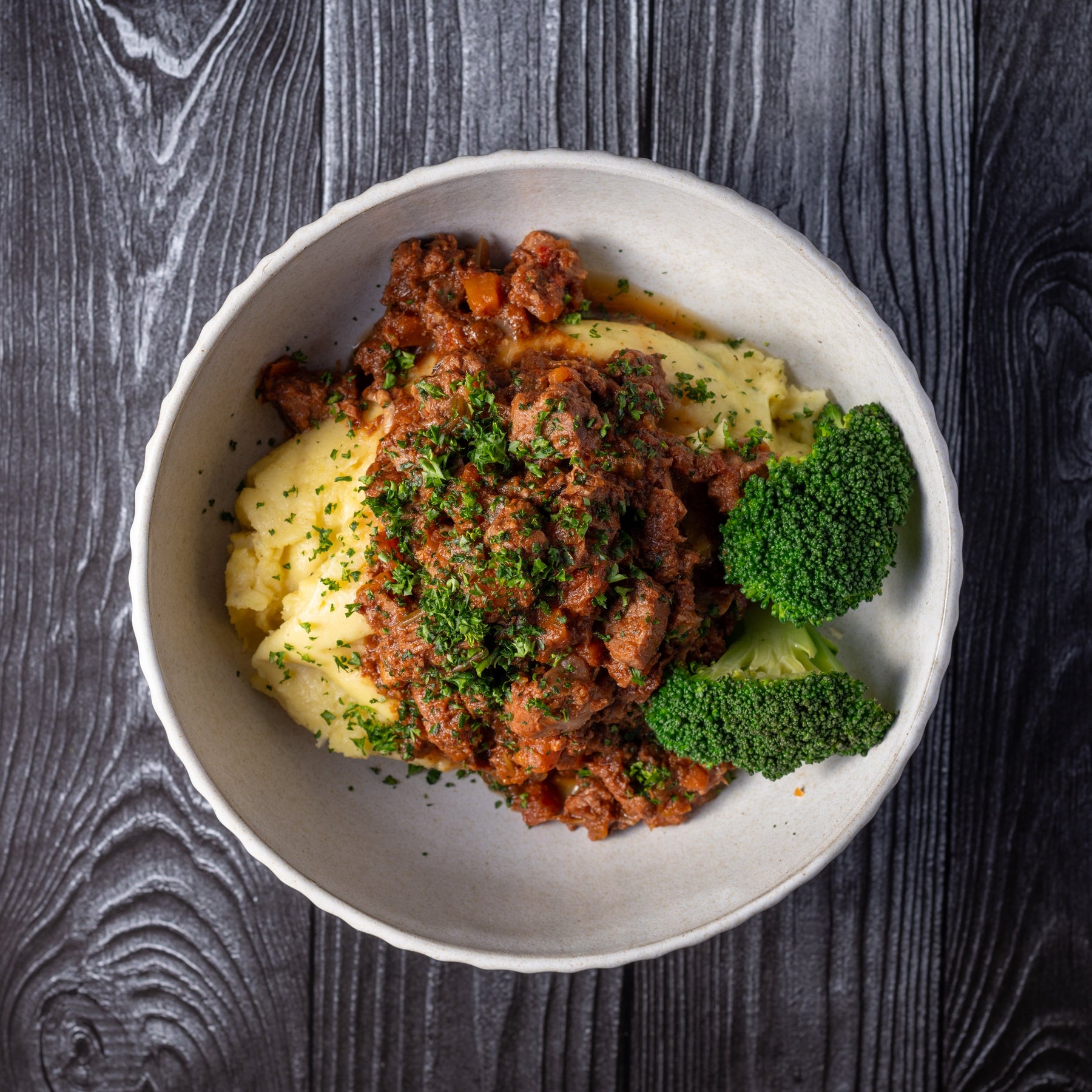 Red Wine Venison Casserole with Mash Potato