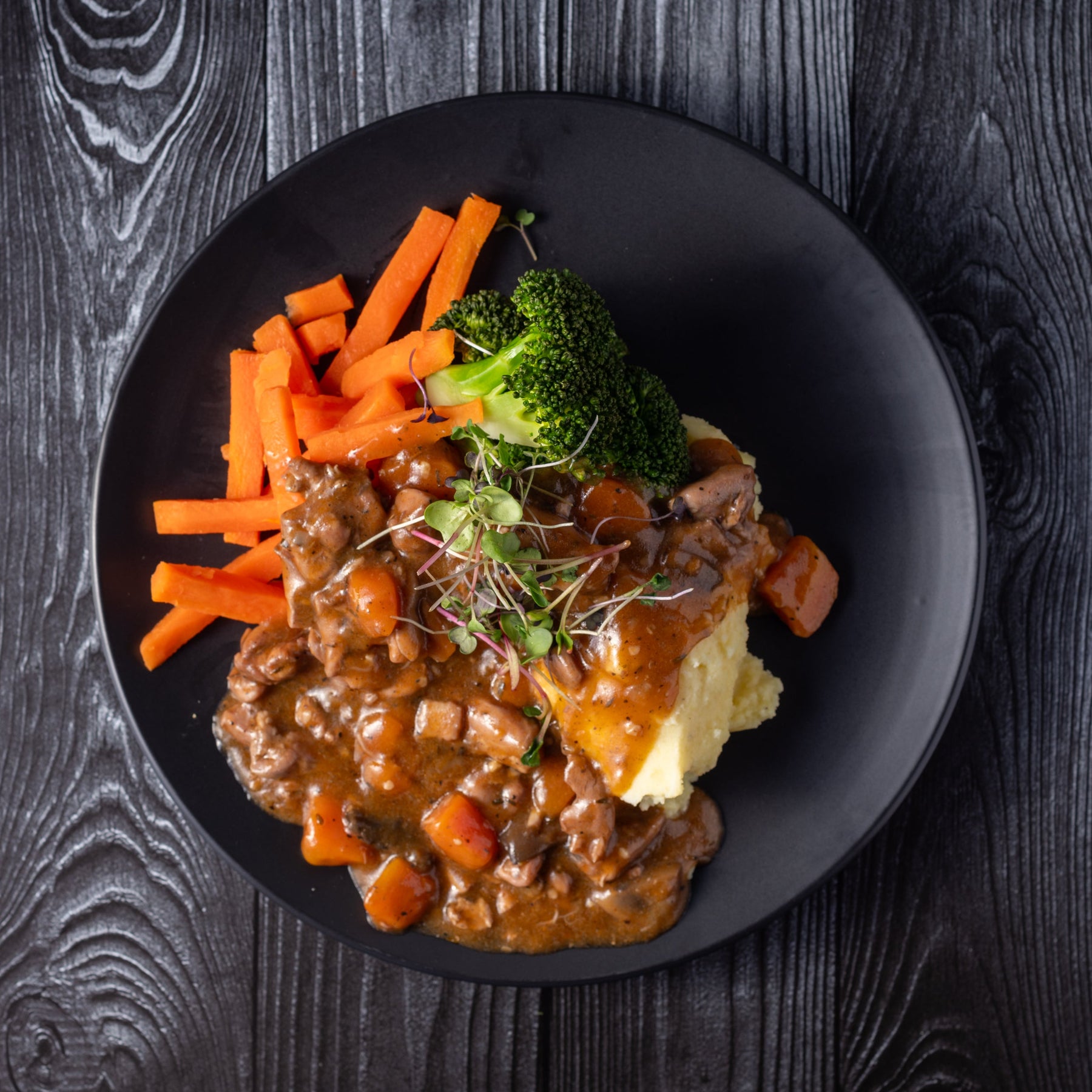 Chicken and Bacon Casserole with Mash Potato